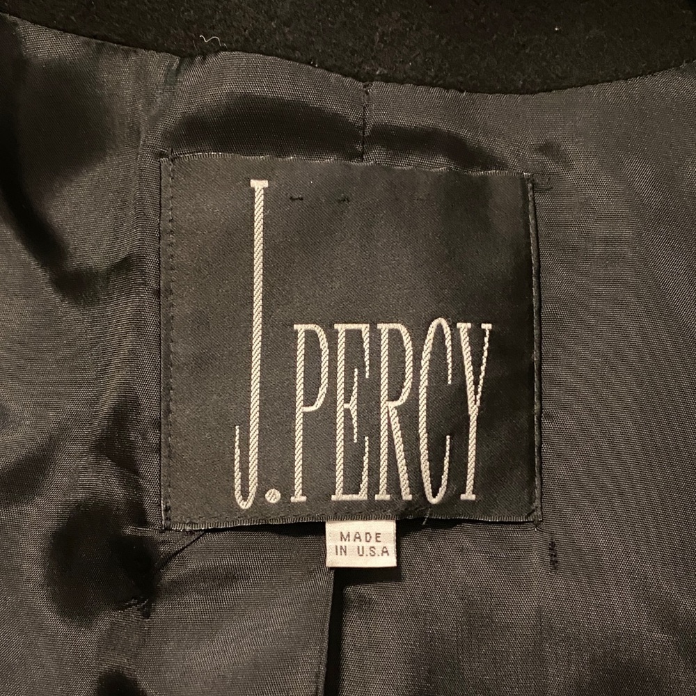 Vintage women’s black wool pea coat by J. Percy - Picture 8 of 9